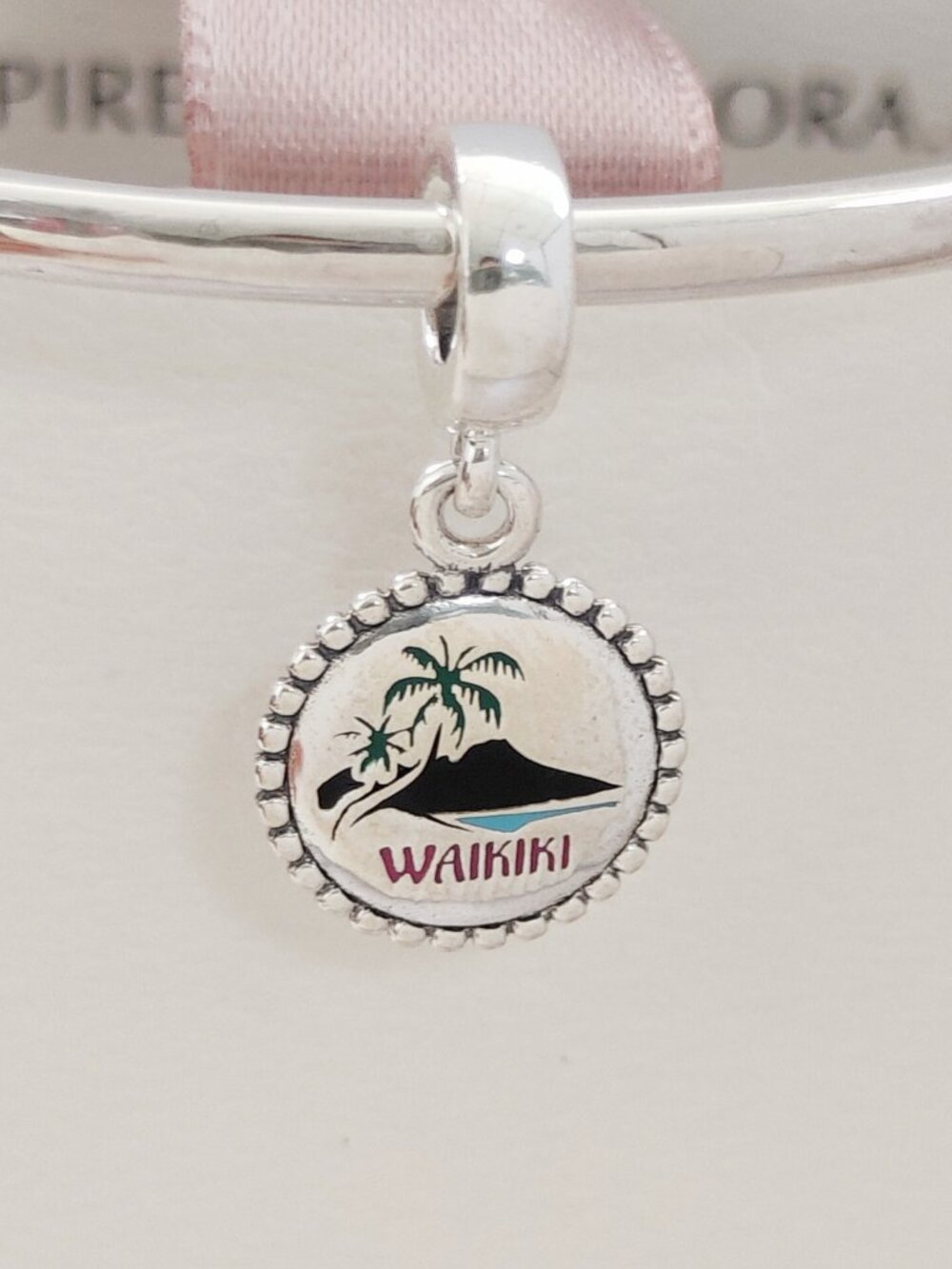 Pandora Waikiki Beach Travel Vacation Exclusive Dangle Charm Sterling Silver